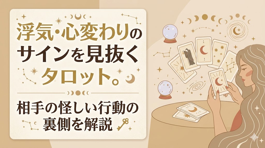 浮気・心変わりのサインを見抜くタロット。相手の怪しい行動の裏側を解説