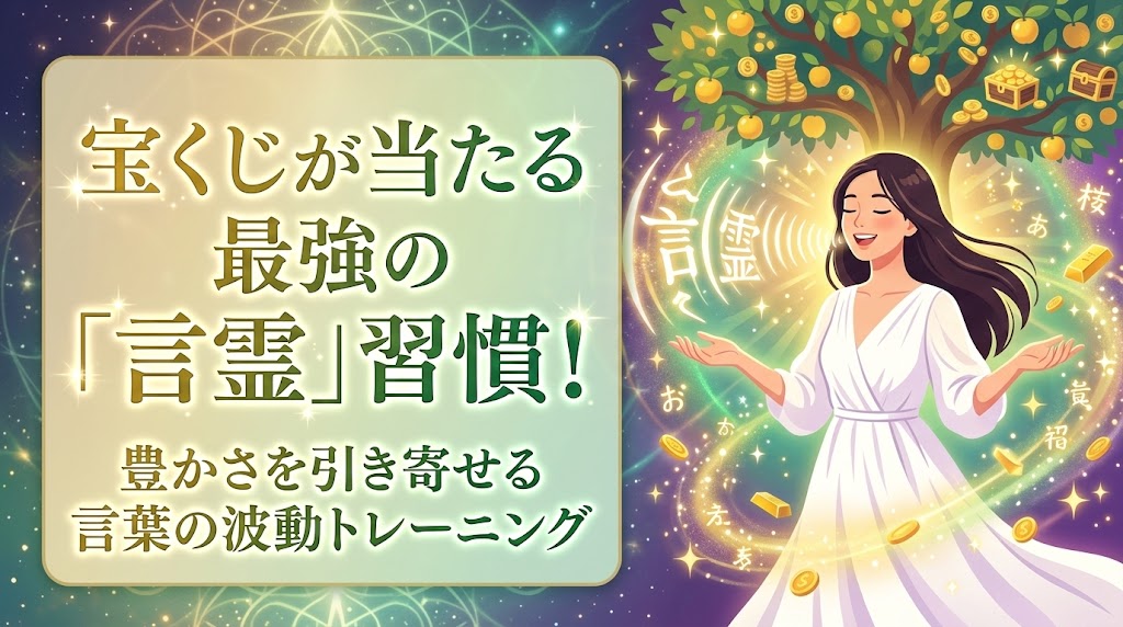 宝くじが当たる最強の「言霊」習慣！豊かさを引き寄せる言葉の波動トレーニング